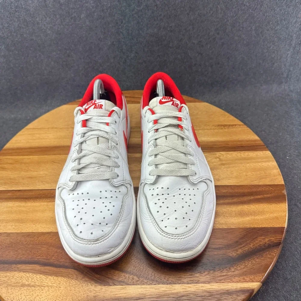 Nike Air Jordan 1 Retro Low OG White University Red CZ0790-161 Men's Sz 9.5